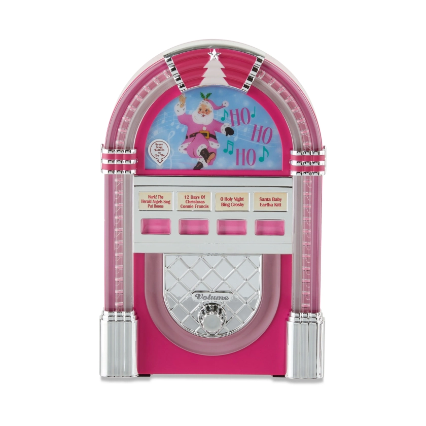 Mr. Christmas 9-inch Decorative Vintage Jukebox, Hot Pink