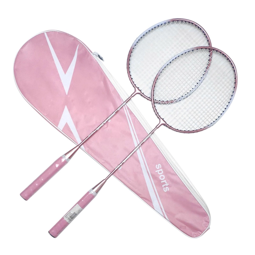 2pcs Badminton Rackets And Carrying Bag Set Badminton Racquet Set Indoor Outdoor