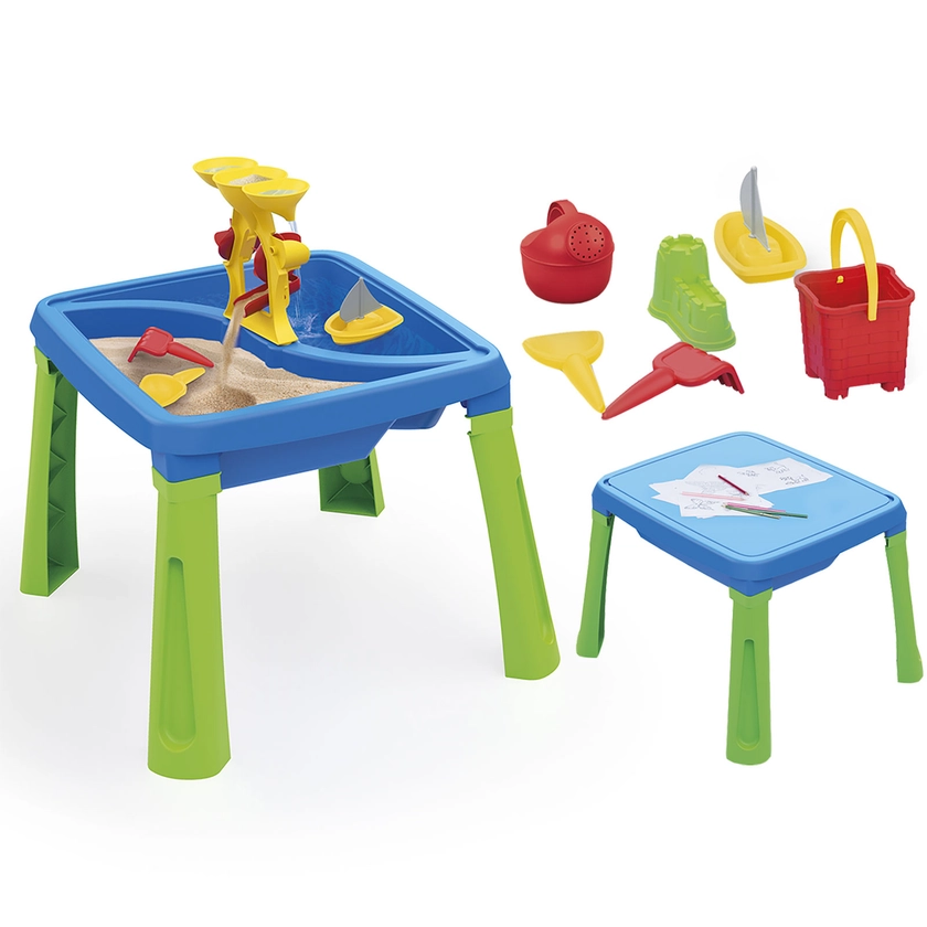 3in1 Water & Sand Activity Table With 6 Accessories - Blue (2+ Years) | Buy at Online4baby