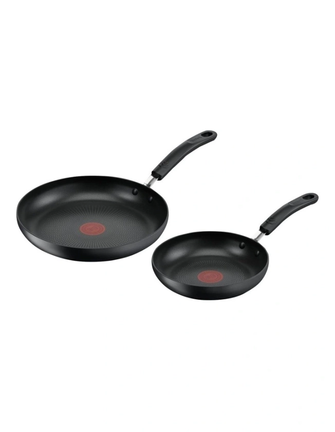 Non-Stick Frypan 2 Piece Set 20/26cm in Black