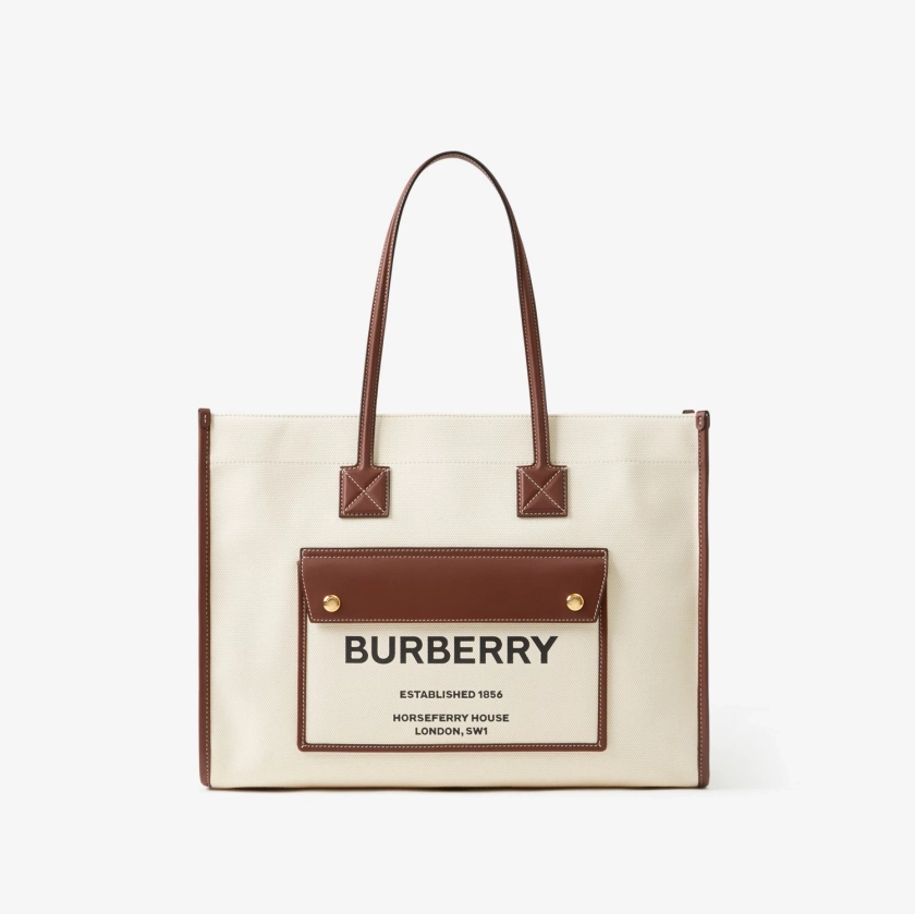 Medium Freya Tote in Natural/tan - Women | Burberry® Official