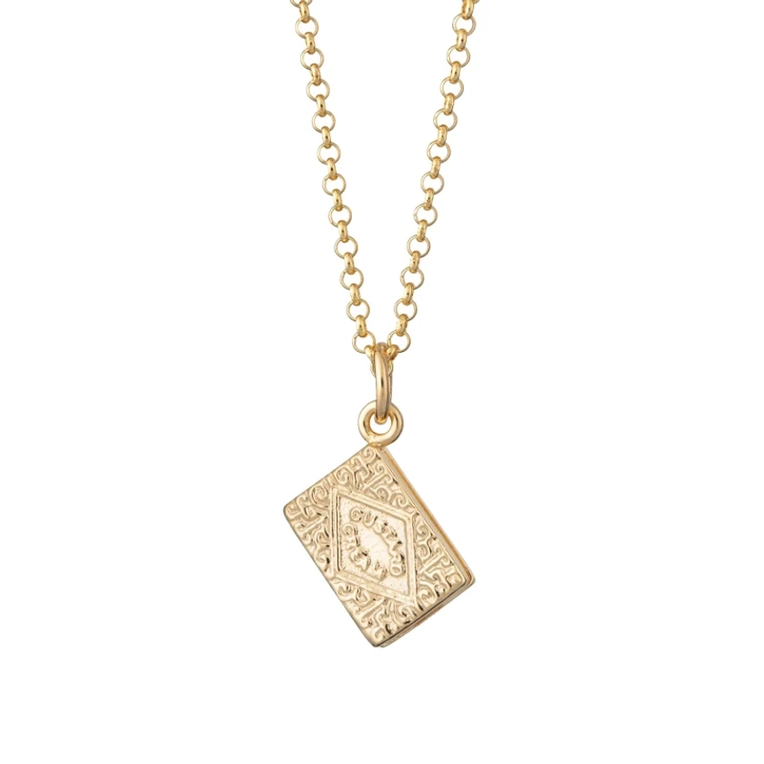 Gold Plated Custard Cream Necklace by Lily Charmed