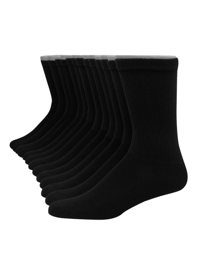 Hanes Ultimate Men's Crew Socks, 12-Pairs
