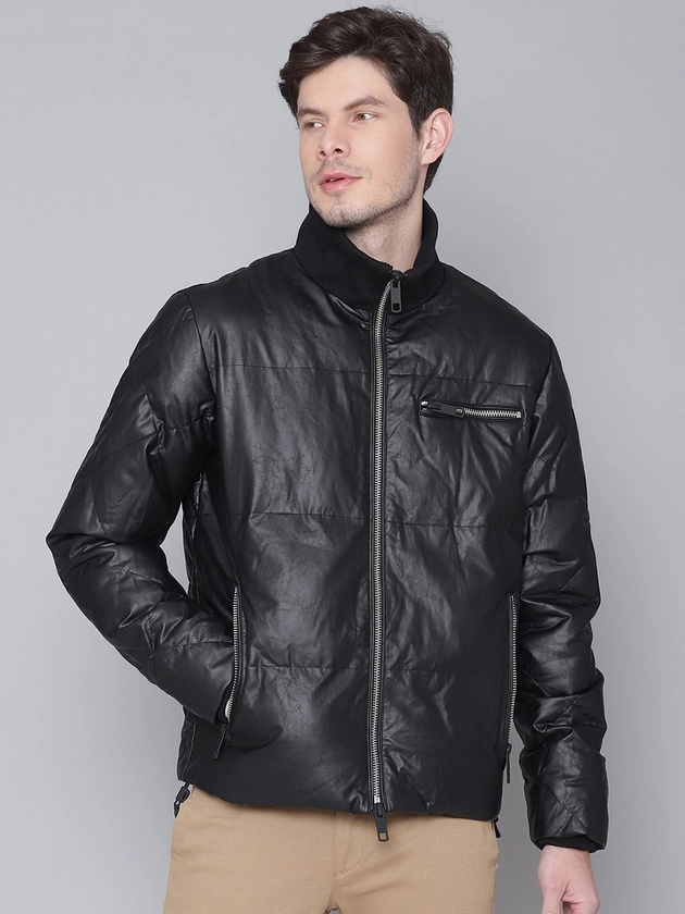 Antony Morato Men Black Biker Jacket