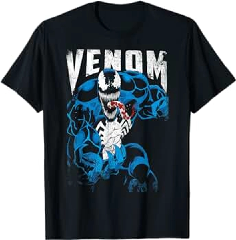 Marvel Venom Bloody Tongue Out Distressed T-Shirt