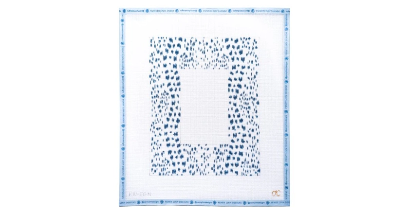 FRENCH DOTS PICTURE FRAME - NAVY