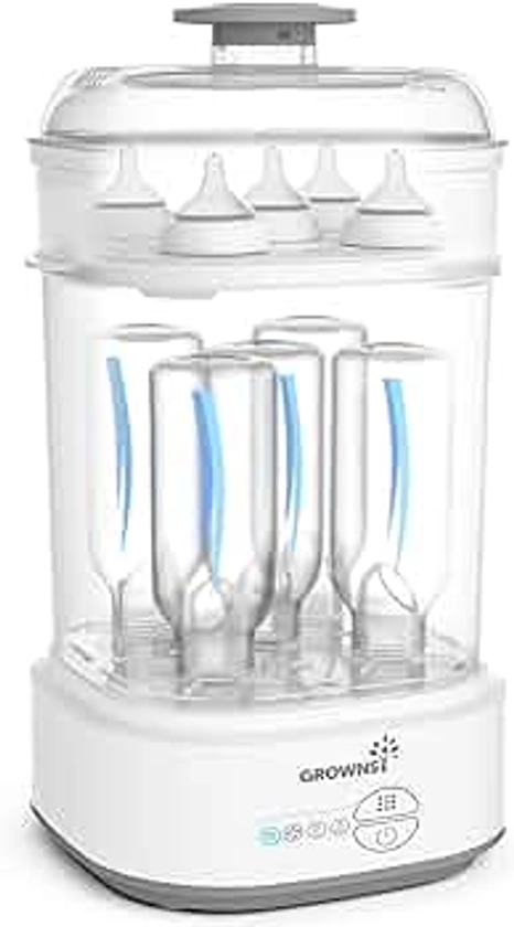 Bottle Sterilizer and Dryer, Compact Electric Steam Baby Bottle Sterilizer (Esterilizador de Biberones), Bottle Sanitizer for Baby Bottles, Pacifiers, Pump Parts