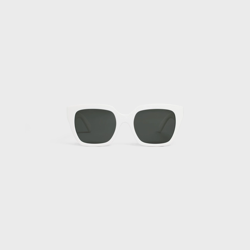 Gafas De Sol Monocromáticos De Celine 03 De Acetato - Blanco - Para Mujer