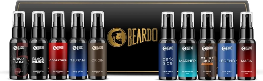 Buy Beardo Mini Perfume Trial Kit, 10 x 5ml | Best Date Night Fragrances for Men | Travel friendly perfume kit for all moods & occasions | Ideal gift for men Online at Low Prices in India - Amazon.in
