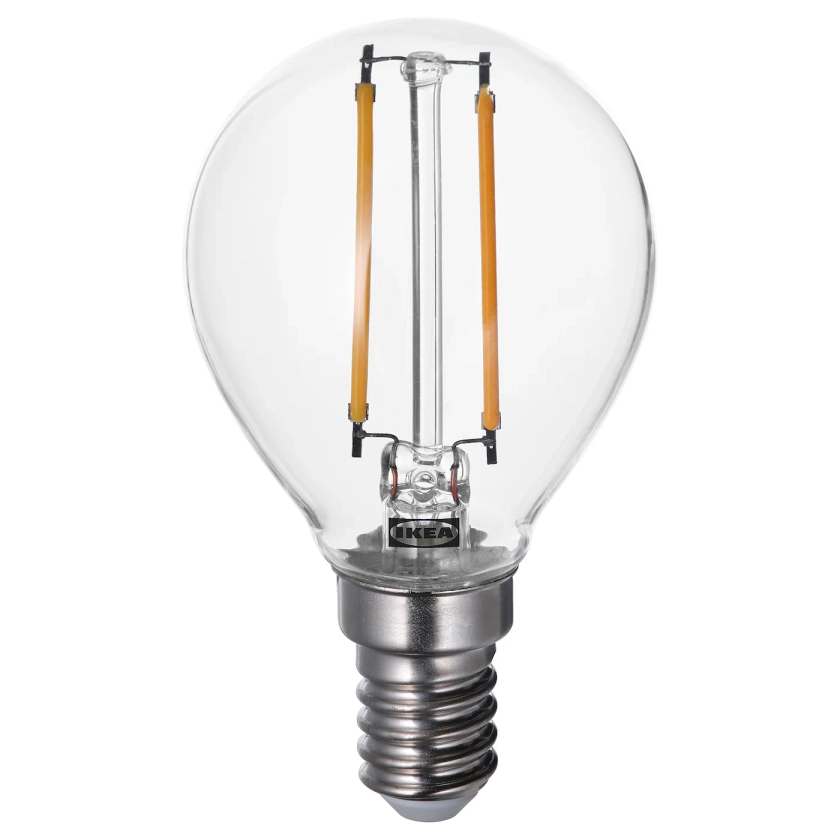 LUNNOM Ampoule LED E14 150 lumen - globe transparent 45 mm