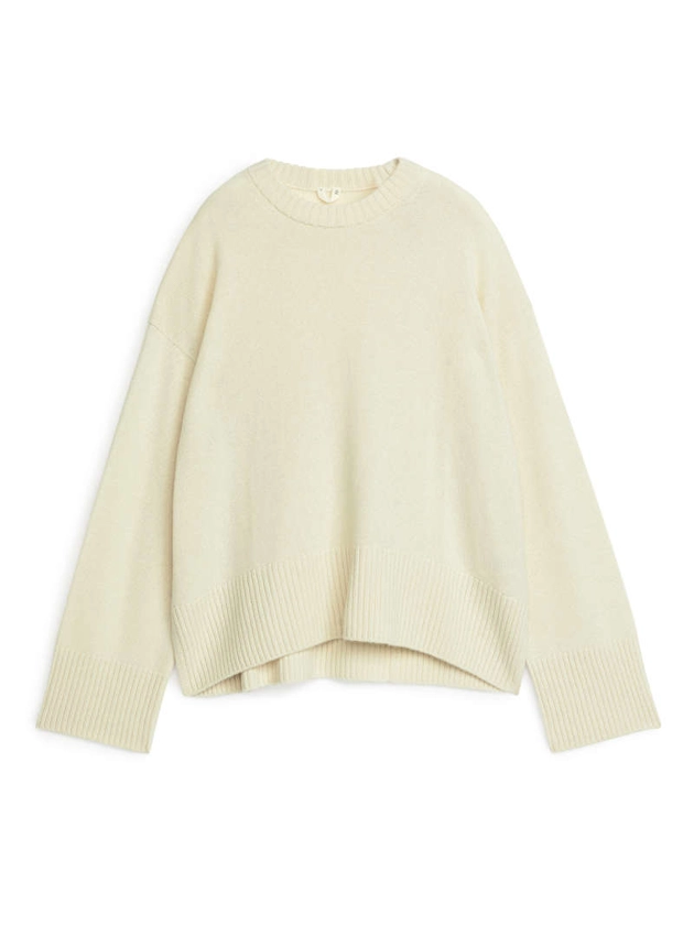 Relaxed Cashmere-Wool Jumper - Grey - ARKET GB