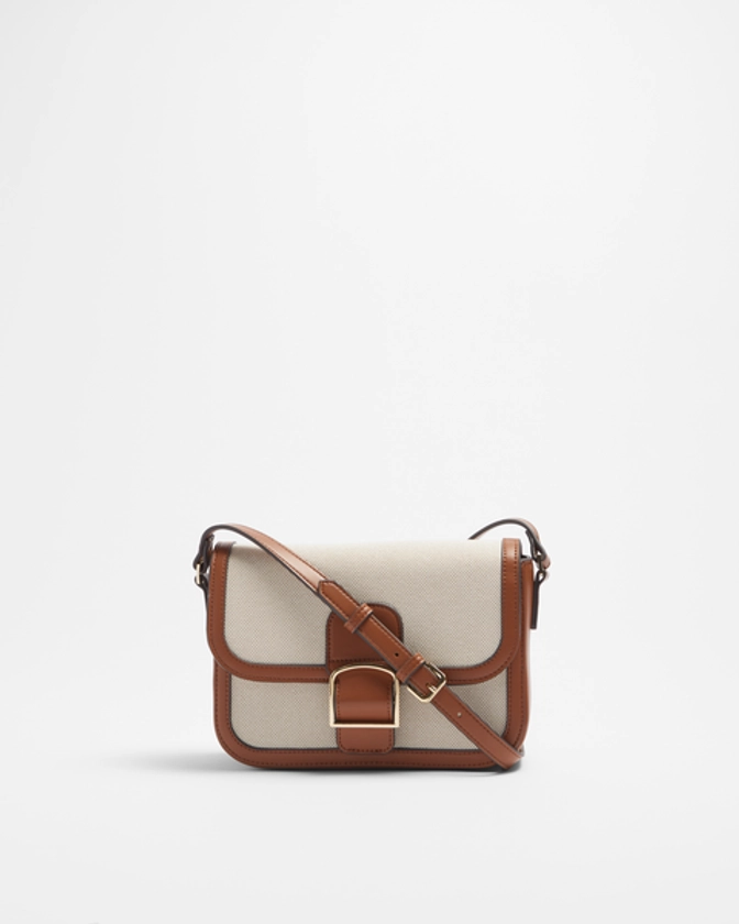 Canvas Mix Crossbody Bag