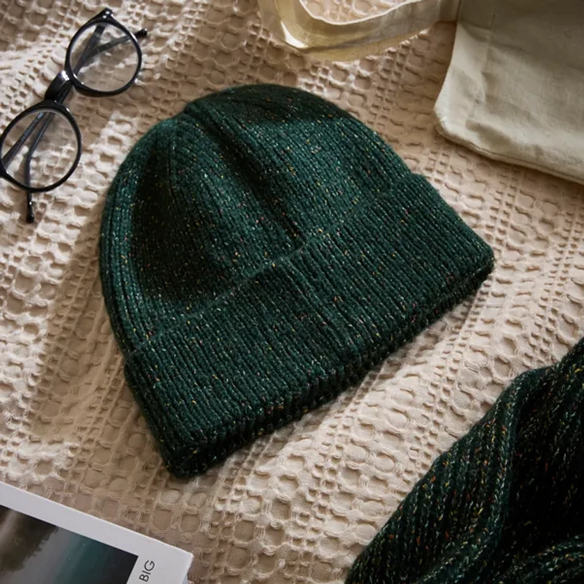 Men's Green Knitted Beanie