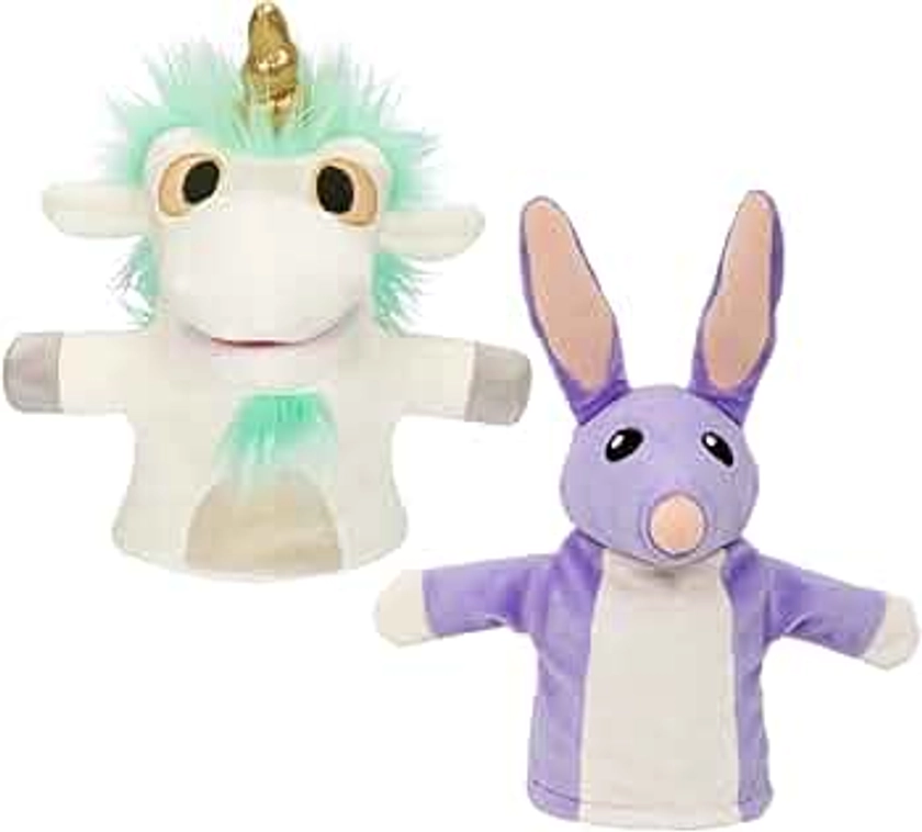 Bluey 2-Pack of Plush | Unicorse and Bob Bilby Puppets | Perfect Sized to Fit onto Toddler's Hands | Amazon Exclusive