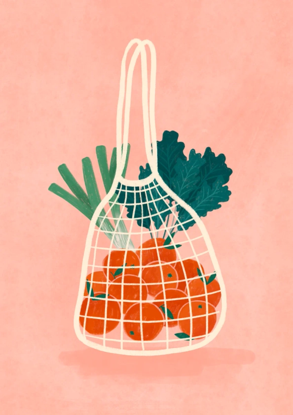 Fruit Ang Veg Poster by Bea Muller