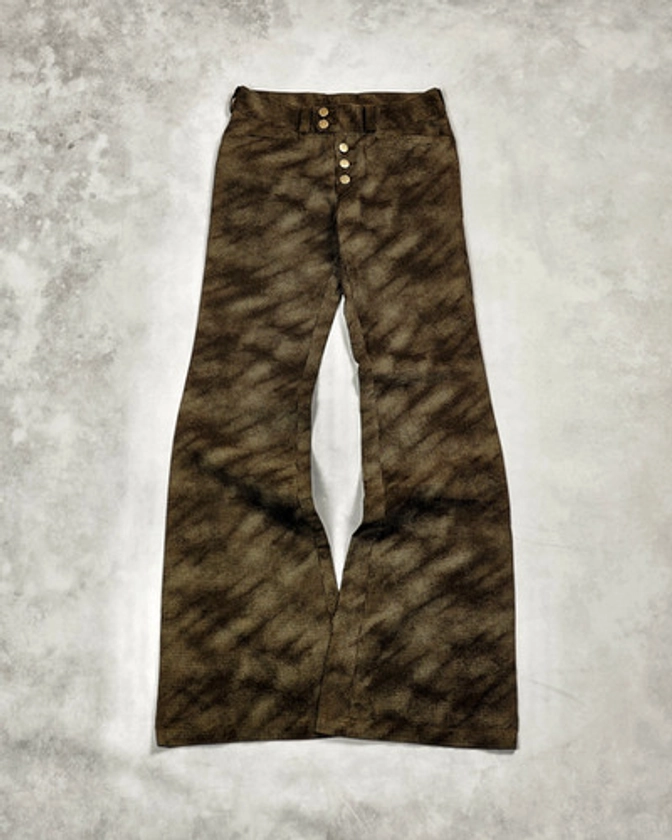 TORNADO MART GRADIENT-DYED BELL BOTTOM PANTS | Barhaine Archive