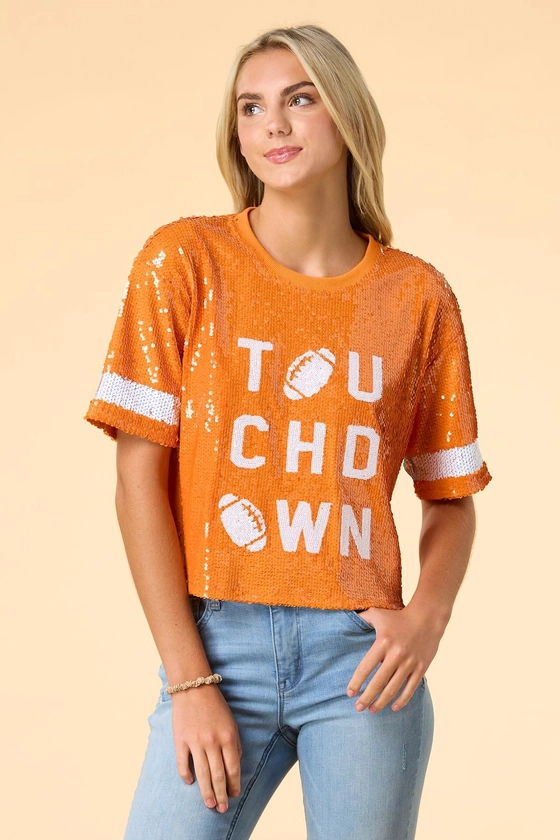 Touchdown Sequin Tee