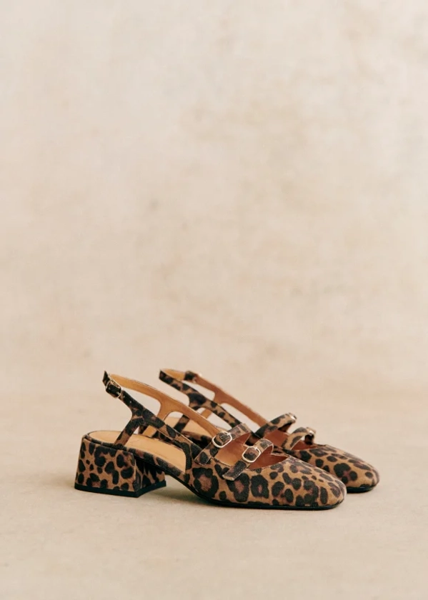 Babies Paula - Leopard - Cuir bovin - Sézane