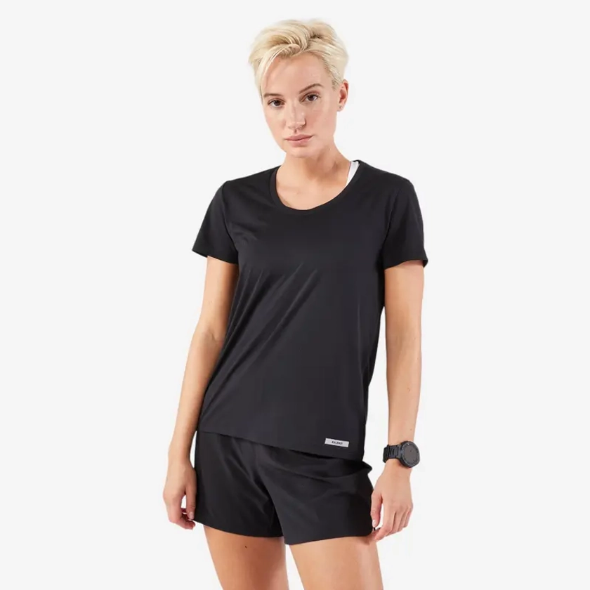 T-shirt manches longues chaud running femme - Zip warm