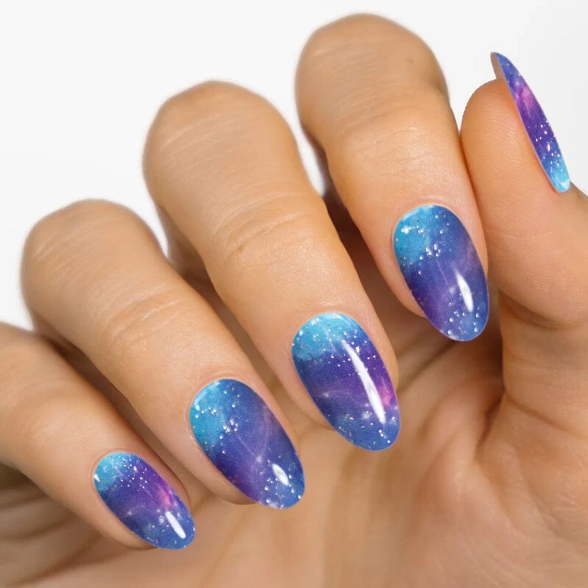 Purple & Blue Galaxy Gel Nail Strips | MoYou London