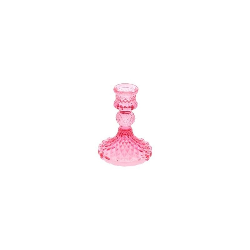 Kjøp Antikk Glass Lysestake Rosa Online - Nå kun 69 - Temashop.no