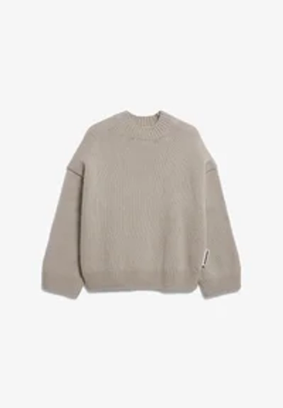 ARMEDANGELS SADNAA SOLID - Strickpullover - gravel/beige - Zalando.de