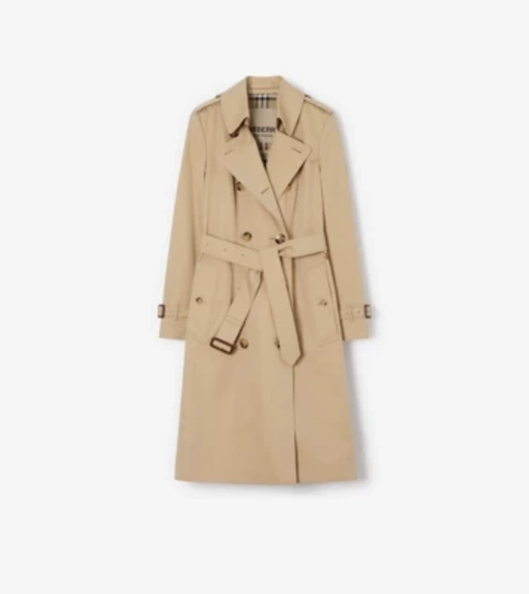 Trench Héritage long Chelsea (Miel) - Femme | Site officiel Burberry®