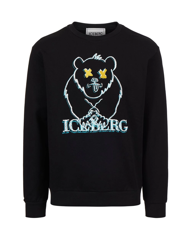 Sweatshirt with cartoon graphics and logo | Iceberg