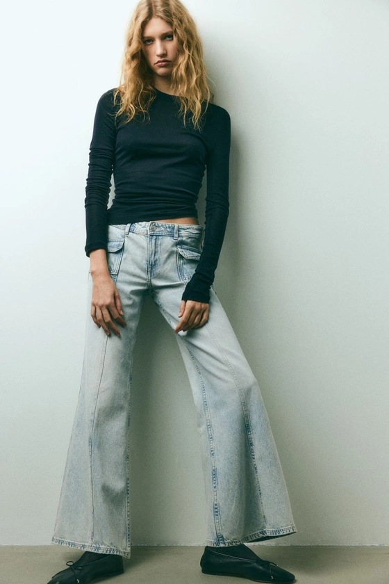 Wide Regular Jeans - Pale denim blue - Ladies | H&M IE