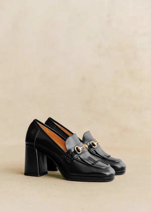 Julianne Loafers - Glossy Black - Bovine leather - Sézane