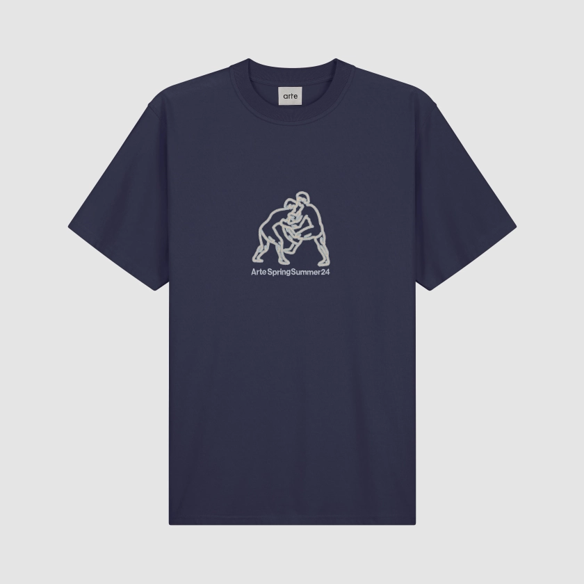Teo Fighter Front T-shirt - Navy