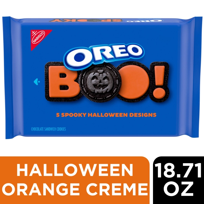 OREO Orange Creme Chocolate Sandwich Cookies, Limited Edition, Halloween Cookies, 18.71 oz - Walmart.com