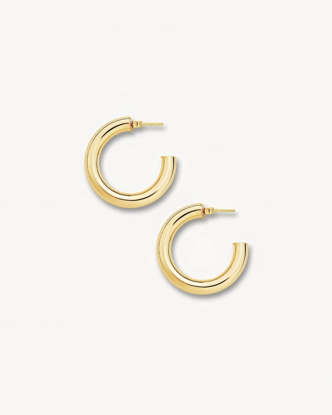 Machete 1" Perfect Gold Hoop Earrings - Machete Jewelry and Accessories