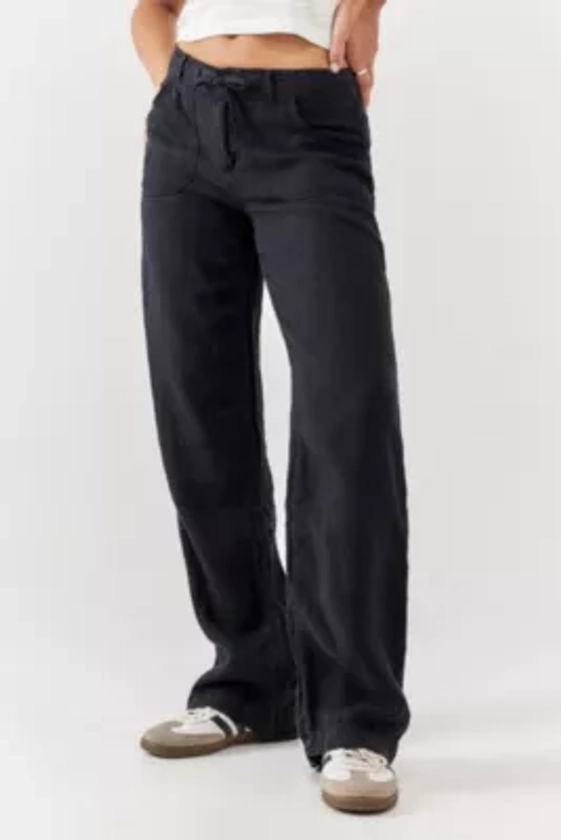 BDG Black Five-Pocket Linen Pants 