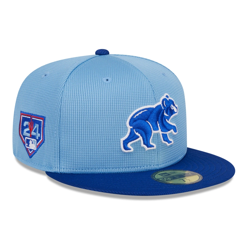Men's Chicago Cubs New Era Light Blue/Royal 2024 Spring Training 59FIFTY Fitted Hat