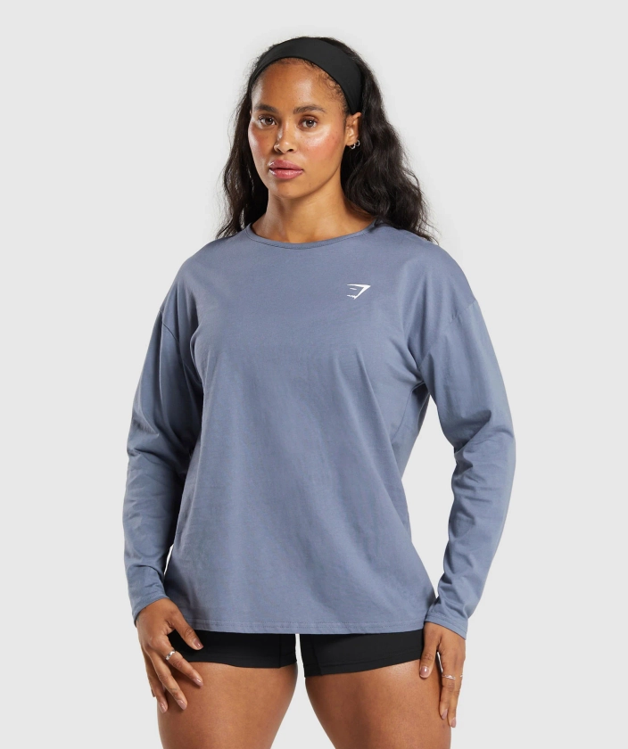 Training Oversized Cotton Long Sleeve Top