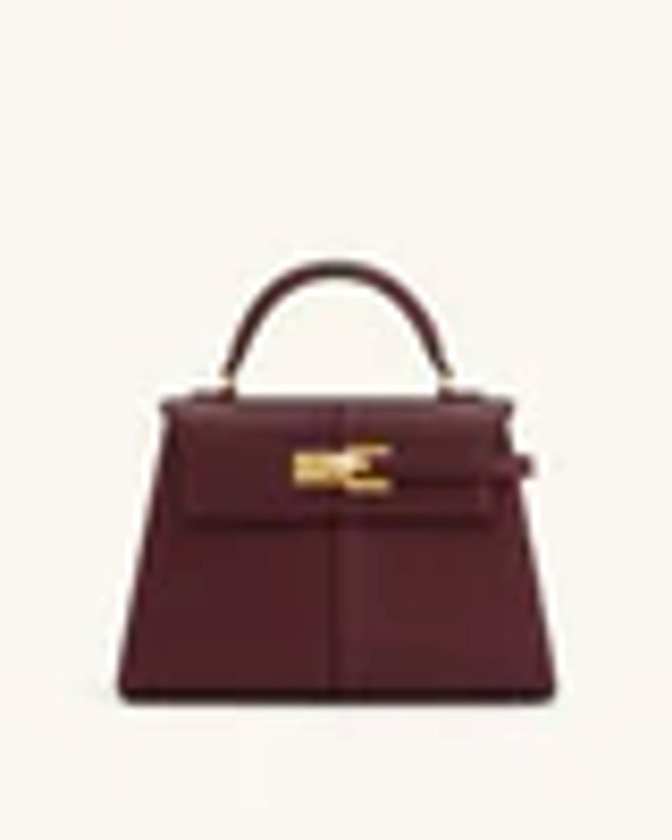 Elise Large Top Handle Bag - Claret