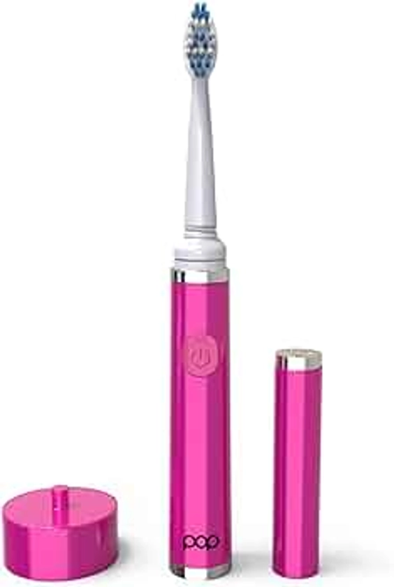 Pop Sonic The Ultimate Pro Toothbrush (Pink) | Rechargeable Toothbrush w/Up to 40,000 Brush Strokes/Minute -Long-Lasting Dupont Nylon Bristles -Teens & Adult Toothbrush w/Quadrant Pacer & Timer