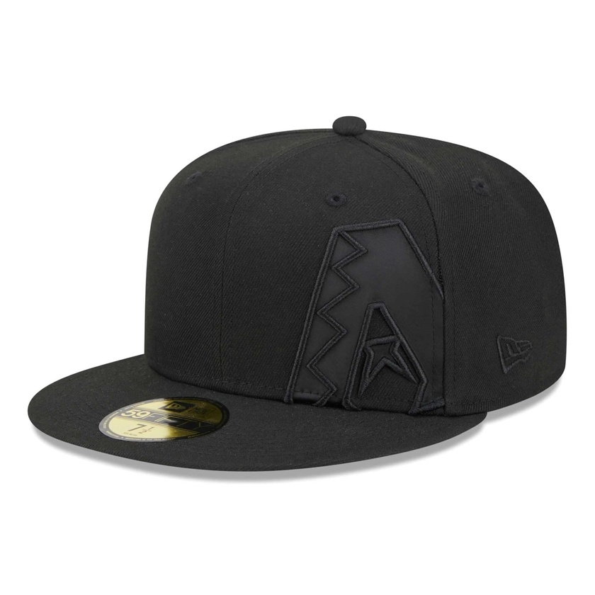 Arizona Diamondbacks New Era Satin Peek 59FIFTY Fitted Hat - Black