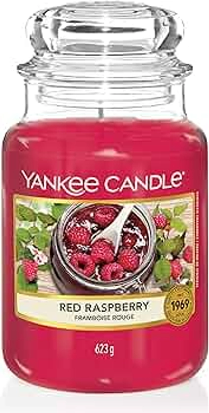 Yankee Candle Scented Candle | Red Raspberry Large Jar Candle | Long Burning Candles: up to 150 Hours | Perfect Gifts for Women