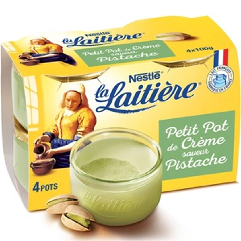 French Click - La Laitiere Petit Pot Pistache 4x100g