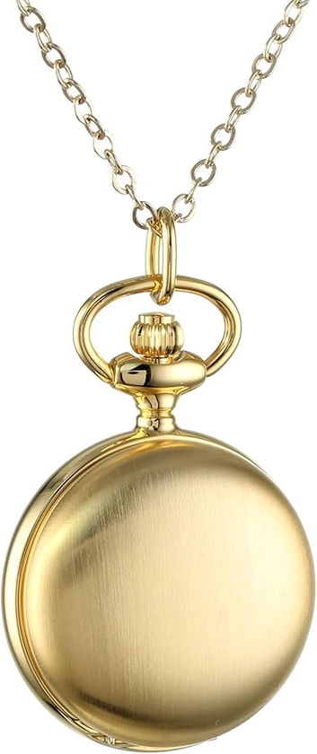 Charles-Hubert, Paris Women's 6765 Gold-Plated Satin Finish Quartz Pendant Watch