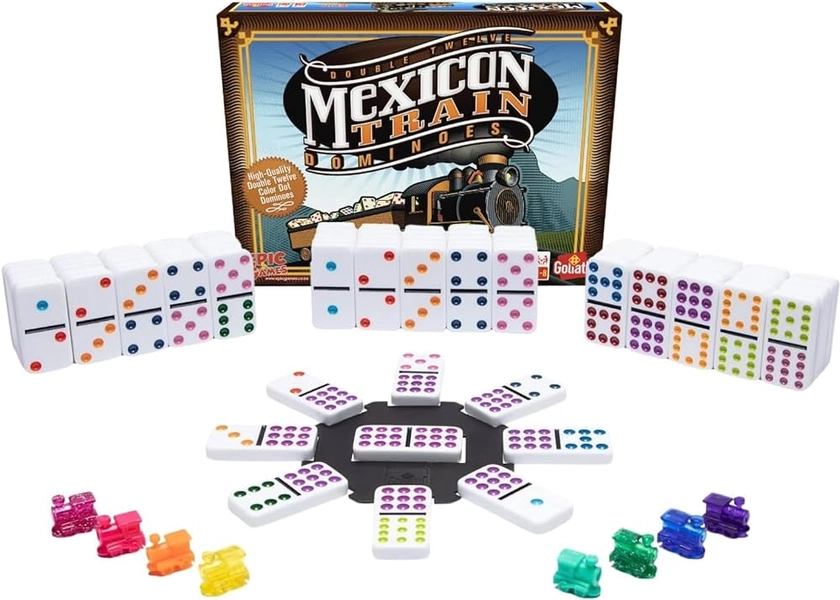 Mexican Train Dominos - Jeu De Société - Jeu De Dominos - A Partir de 6 Ans - 1 à 8 Joueurs