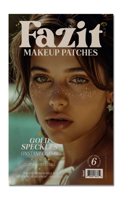 Gold Glitter Freckles Makeup Patches