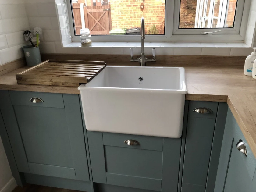 Raised Solid Pine Draining Board for a Belfast/butler Sink That is Raised Above the Worktop - Etsy UK