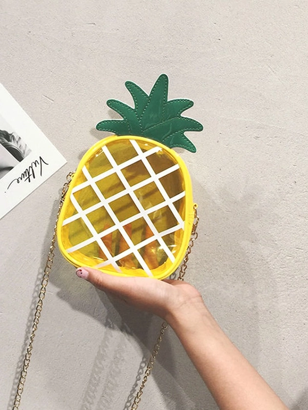 Kawaii Mini Pineapple Shaped Crossbody Bag