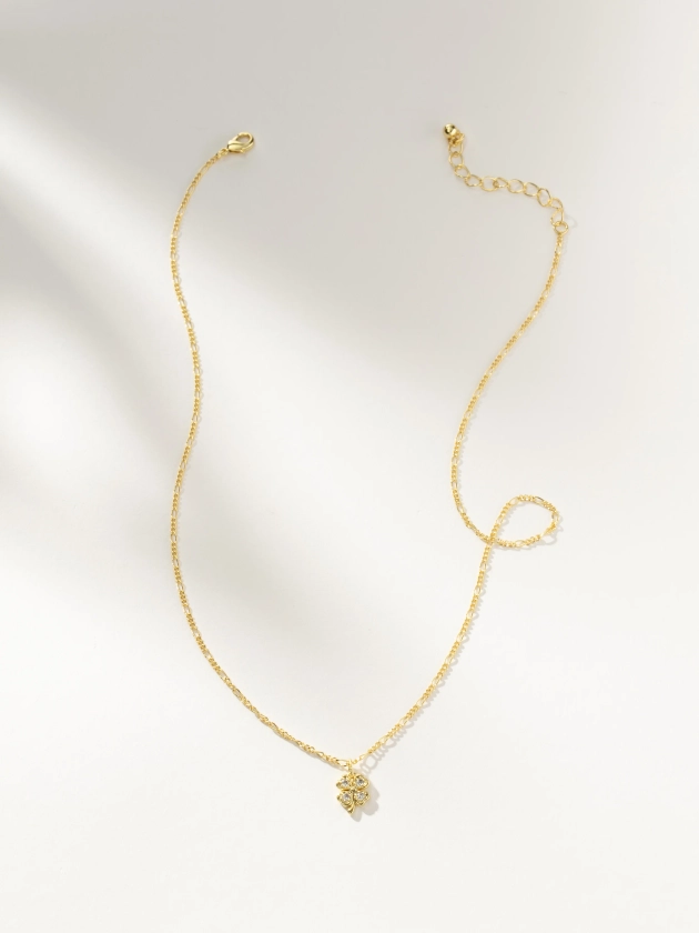 Gold Four Leaf Clover Pendant and Chain Necklace | Uncommon James