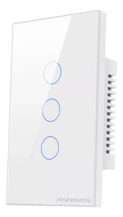 Interruptor Zigbee Inteligente 3 Botões Smart Touch Alexa