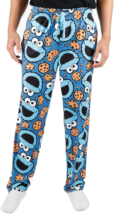 Sesame Street Cookie Monster AOP Mens Sleep Pajama Pants