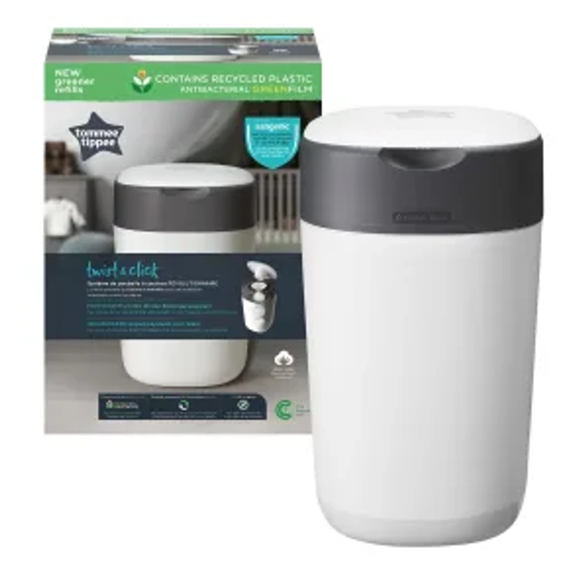 Tommee Tippee Twist & Click Advanced Nappy Disposal System - White